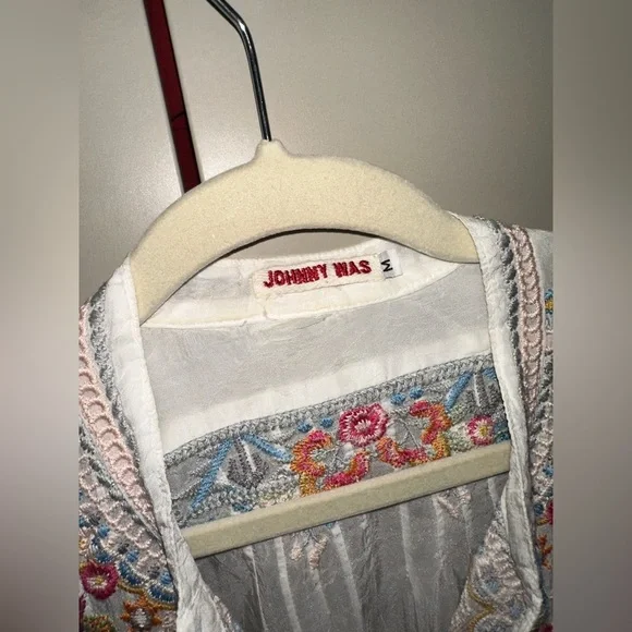 Johnny Was rayon button tunic Size Medium